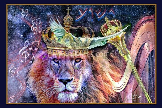 The Lion of Judah Prayer Shawl and Throw Sherpa Blanket - Carmela
