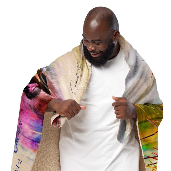 Victor's Crown Prayer Shawl and Throw Sherpa Blanket