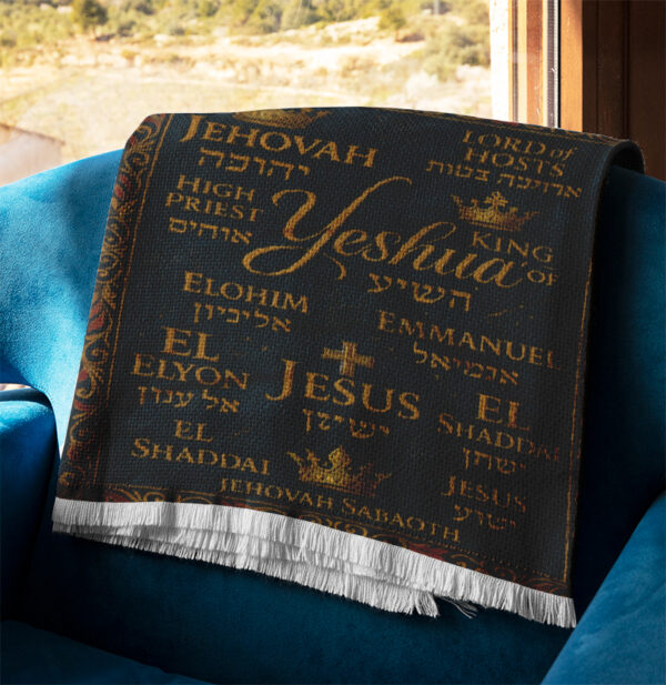 The Names of God Prayer Shawl and Blanket 60 x 80