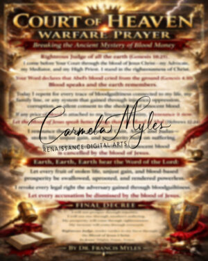 Breaking the Ancient Mystery of Blood Money - Prayer and Declaration Poster